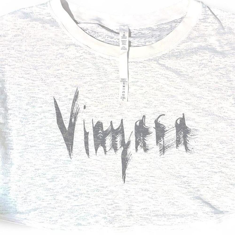 Lululemon white cropped top t-shirt